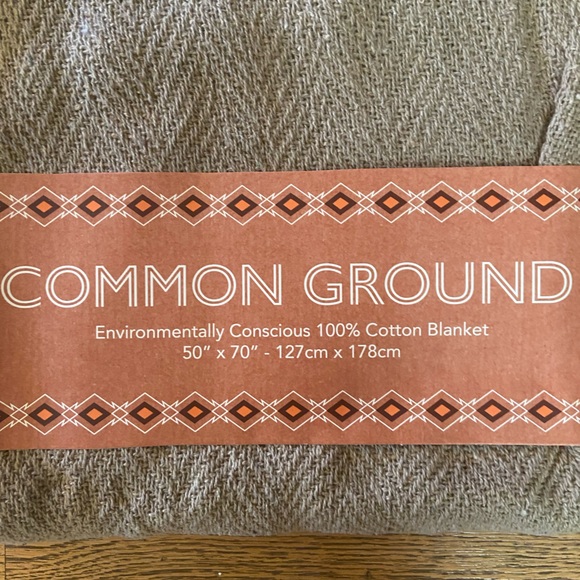 Arkwright Common Ground Cotton Blankets Herringbone Throw Blanket - Picture 2 of 4